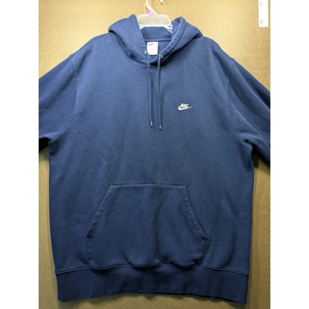 Nike Mens Sportswear Club Fleece Hoodie Navy Blue 2XL Tall FN3859-451